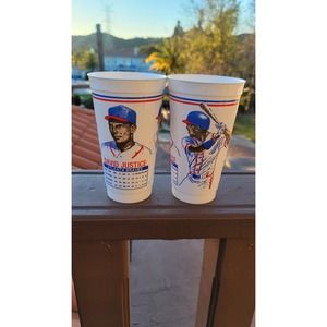 Vtg 1992 MSA Dave Justice Atlanta Braves MLB ICEE Souvenir Cup